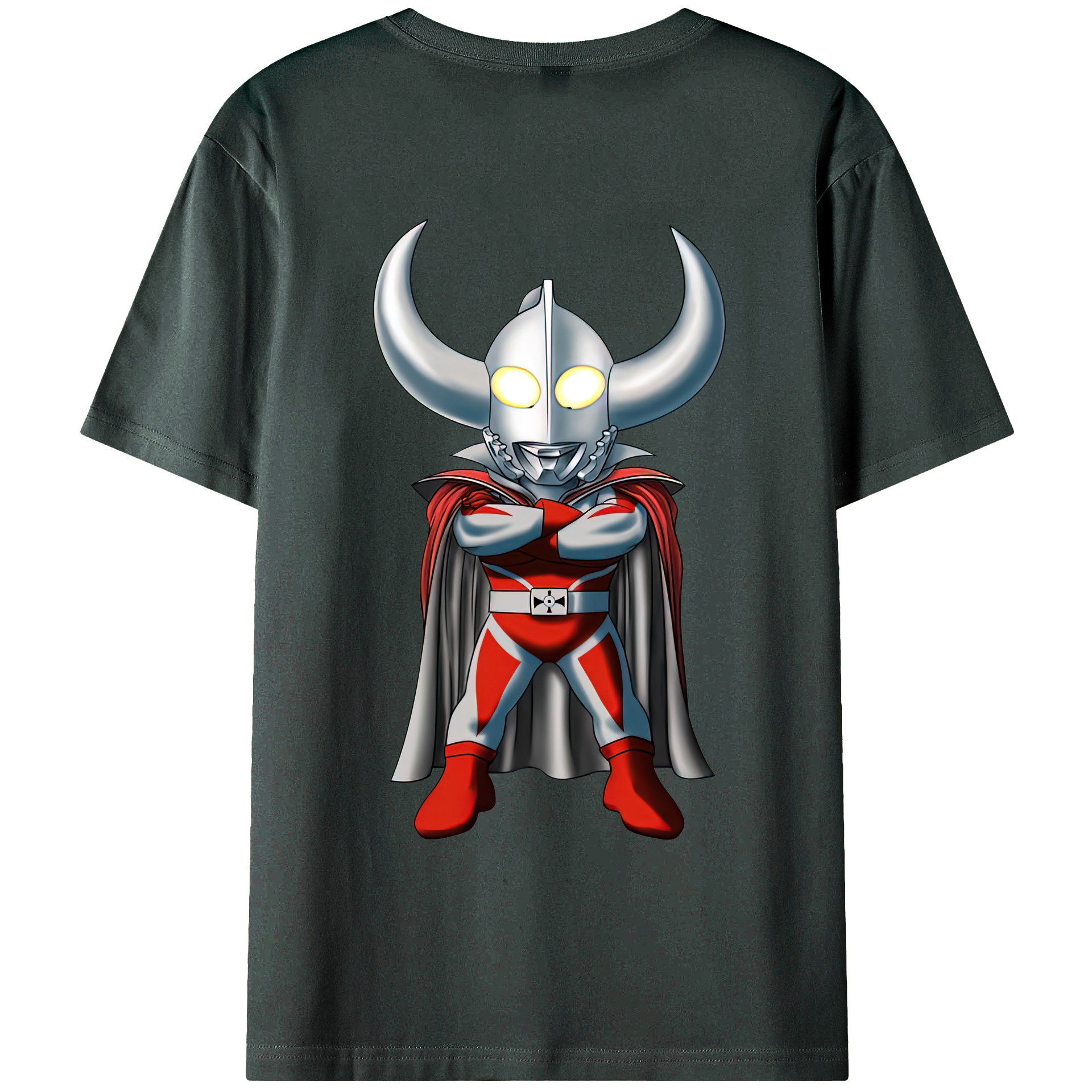 （画像用） ウルトラマン Ultraman 綿100％ メンズ半袖Tシャツ（バックプリント） 通気性